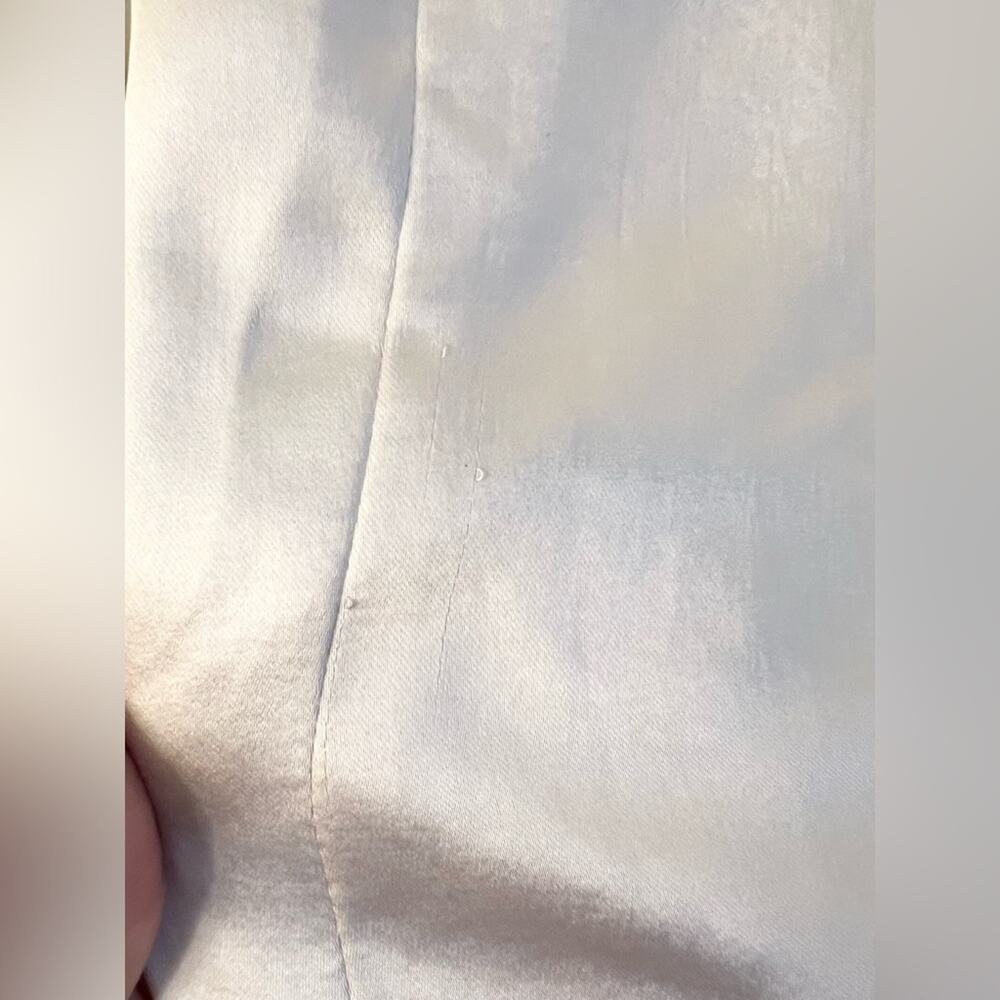 ELLIATT Cinda Satin Midi Dress in Pearl one shoulder puff sleeve bridal revolve - Picture 15 of 16